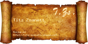 Titz Zsanett névjegykártya